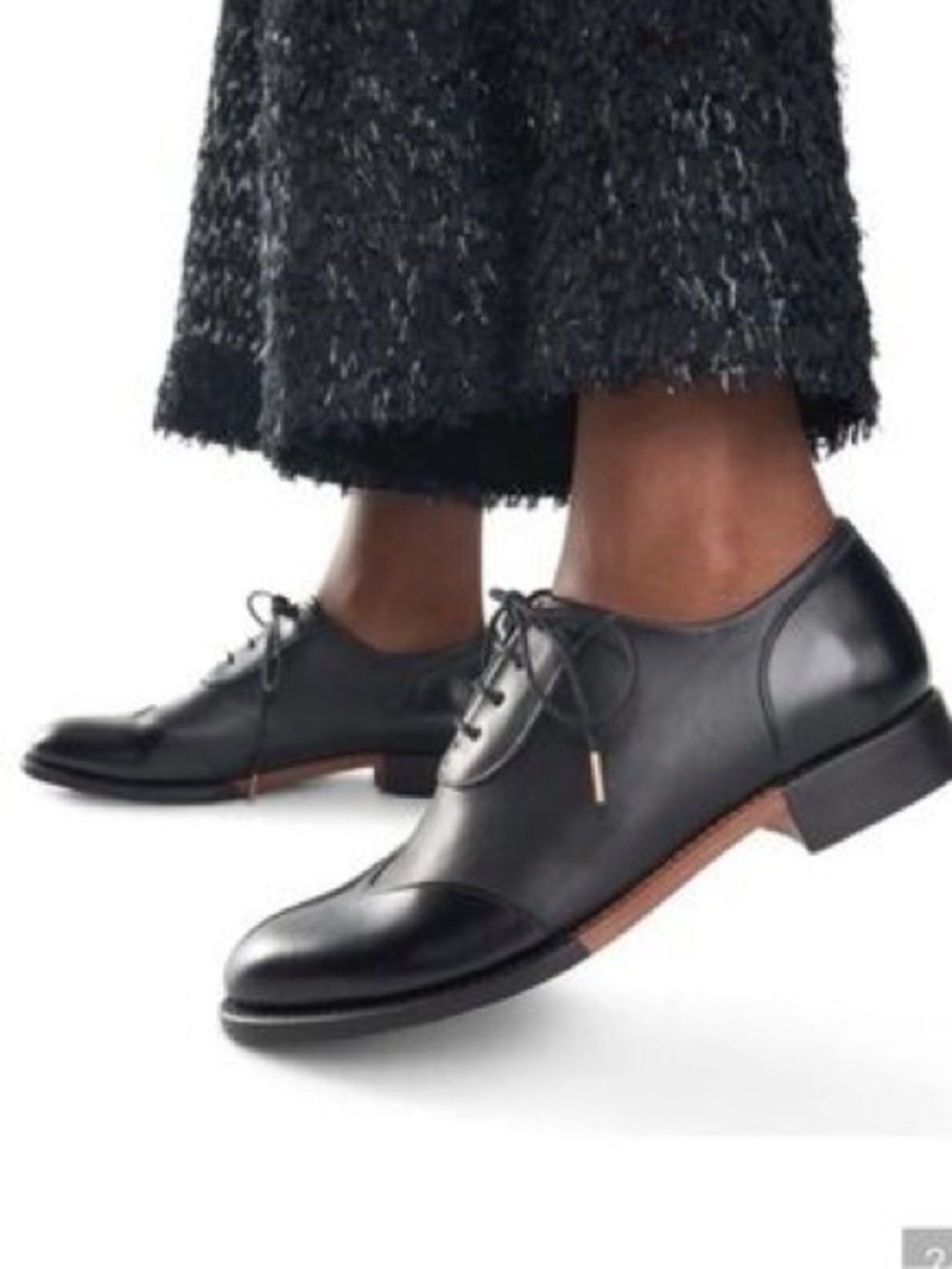 The Office of Angela Scott Mr. Evans Wingtip Oxford Leather Loafers Black